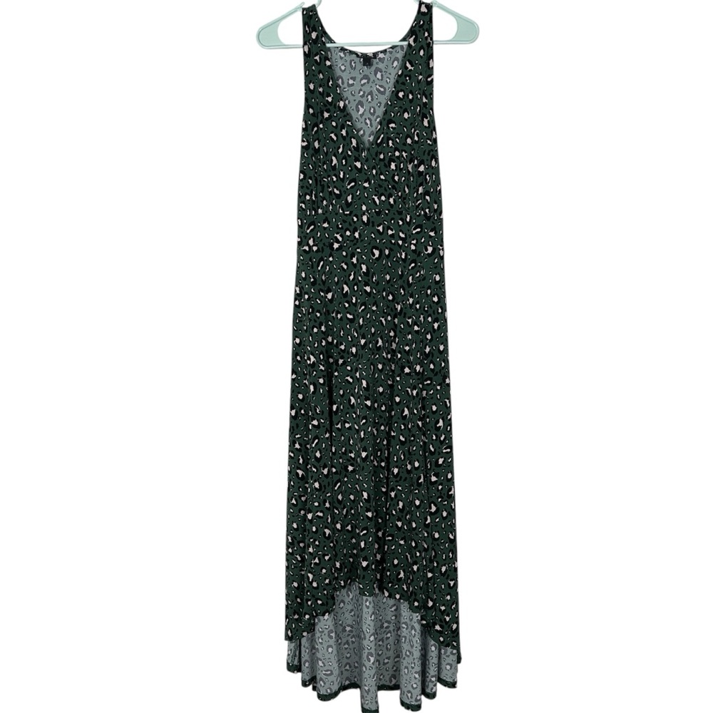 Torrid Sleeveless Maxi Dress Size 4 Green Leopard Print